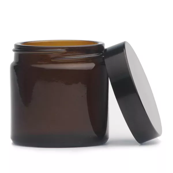 Słoik szklany brązowy 60 ml z czarną zakrętką