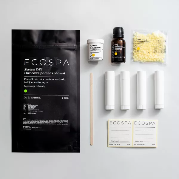 Zestaw DIY Owocowe pomadki do ust - 4 x 5 ml