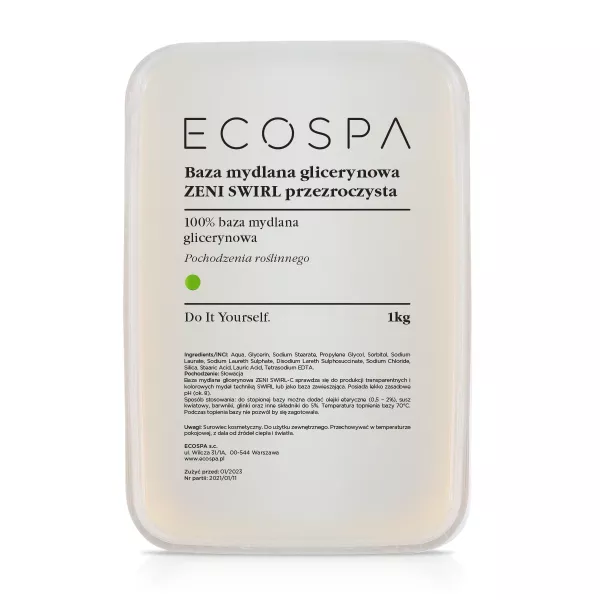 Baza mydlana glicerynowa SWIRL przezroczysta Premium