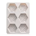 Silikonowa forma do mydeł - 6 x plaster miodu