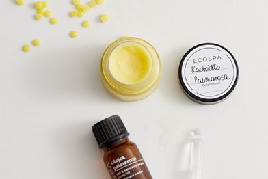 Perfumy w kremie o zapachu palmarozy i kadziła